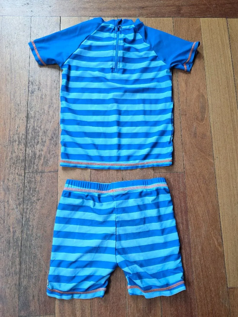 Disney Mickey And Friends Toddler Striped 2-Piece Bathing Suit Size 5
